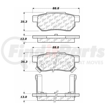 104.03740 by CENTRIC - PosiQuiet Semi Met Pads