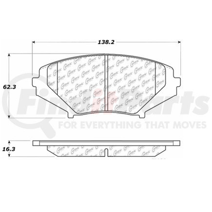 104.10090 by CENTRIC - Posi Quiet Extended Wear Brake Pads with Shims and Hardware