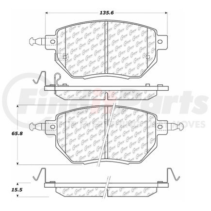 Centric 104.09690 Disc Brake Pad Set PosiQuiet Semi Met Pads