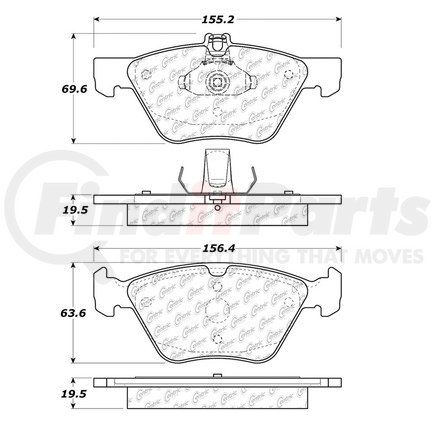 104.08530 by CENTRIC - PosiQuiet Semi Met Pads
