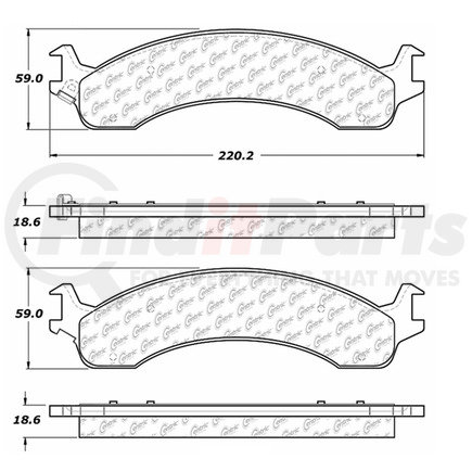 104.08210 by CENTRIC - PosiQuiet Semi Met Pads
