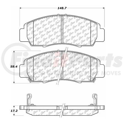 104.07870 by CENTRIC - PosiQuiet Semi Met Pads