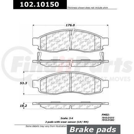 102.10150 by CENTRIC - CTek Brake Pads