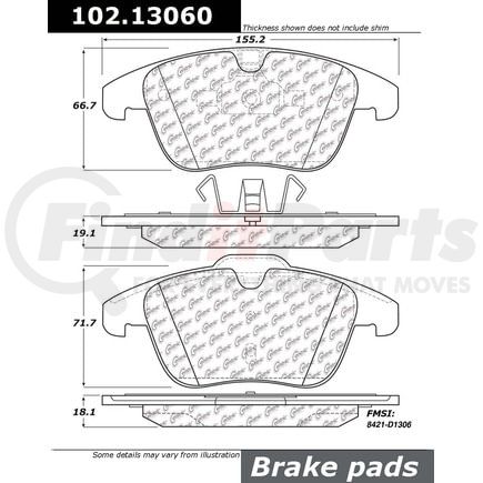 102.13060 by CENTRIC - CTek Brake Pads