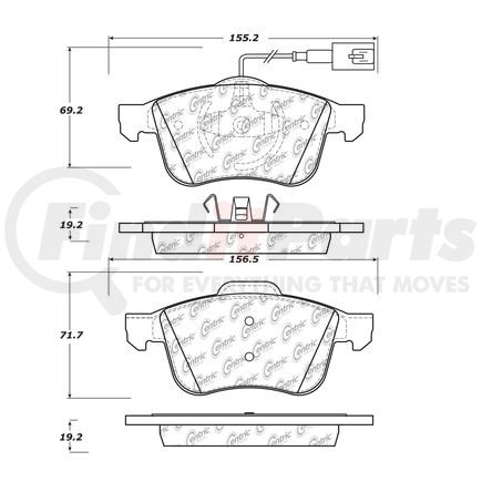 Centric 100.13970 Disc Brake Pad Set OEM Brake Pads
