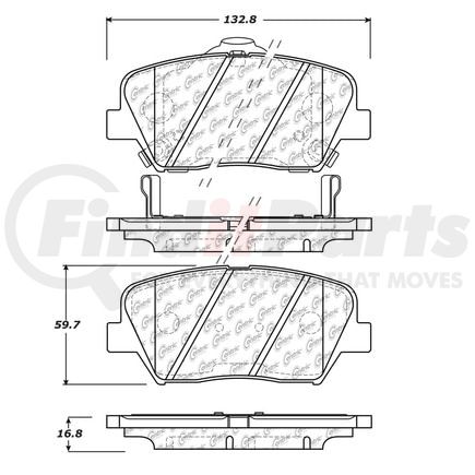 100.13450 by CENTRIC - OEM Brake Pads