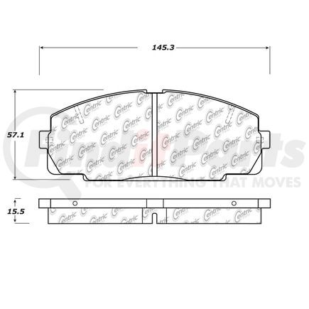 Centric 100.12650 Disc Brake Pad Set OEM Brake Pads