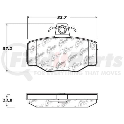 Centric 100.11140 Disc Brake Pad Set OEM Brake Pads