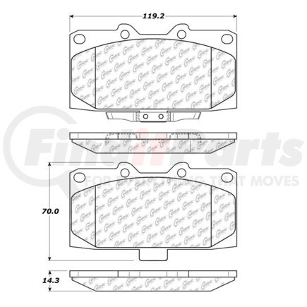 100.11040 by CENTRIC - OEM Brake Pads