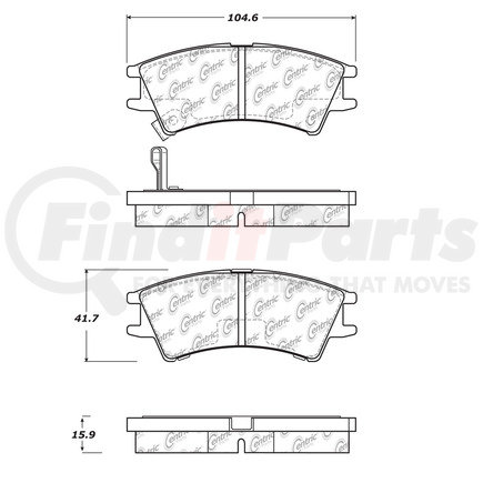 Centric 100.10650 Disc Brake Pad Set OEM Brake Pads