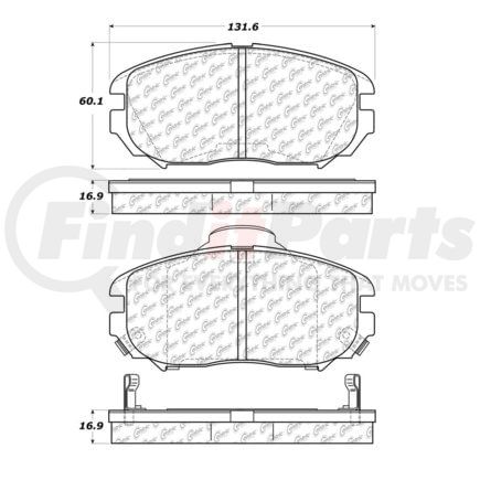 Centric 100.10510 Disc Brake Pad Set OEM Brake Pads