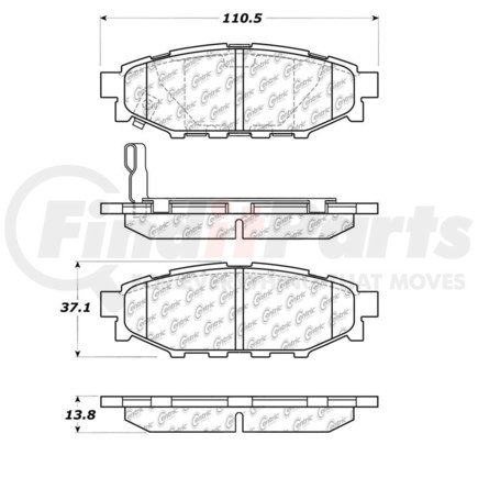 Centric 100.10440 Disc Brake Pad Set OEM Brake Pads