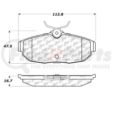 100.10100 by CENTRIC - OEM Brake Pads