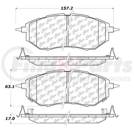 100.10080 by CENTRIC - OEM Brake Pads