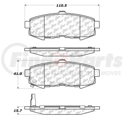 100.10040 by CENTRIC - OEM Brake Pads