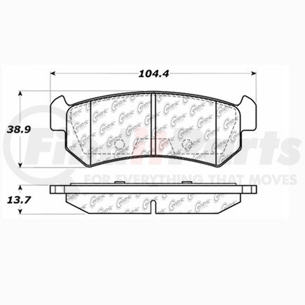 Centric 100.09690 Disc Brake Pad Set OEM Brake Pads