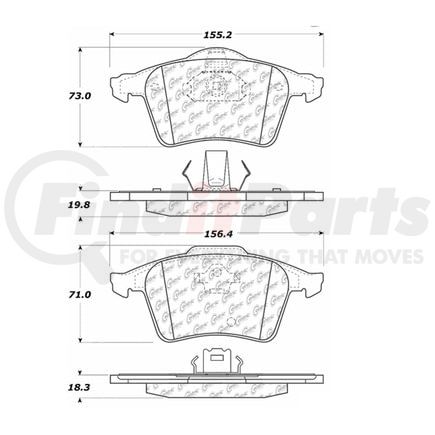 100.09400 by CENTRIC - OEM Brake Pads