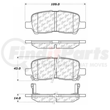 100.09370 by CENTRIC - OEM Brake Pads