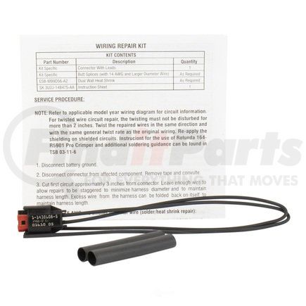 WPT1150 by MOTORCRAFT - Back Up Light Switch Connector-Battery Current Sensor Connector MOTORCRAFT