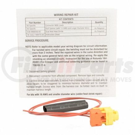 WPT1224 by MOTORCRAFT - Air Bag Connector-Load Limiting Retractor Connector Right MOTORCRAFT WPT-1224