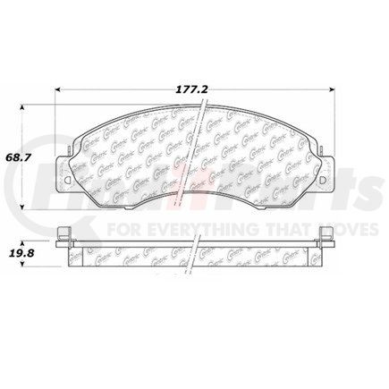 100.06800 by CENTRIC - Posi Quiet Ceramic Brake Pads with Shims and Hardware