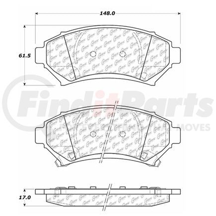 Centric 100.06780 Disc Brake Pad Set OEM Brake Pads