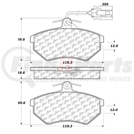 100.06610 by CENTRIC - OEM Brake Pads