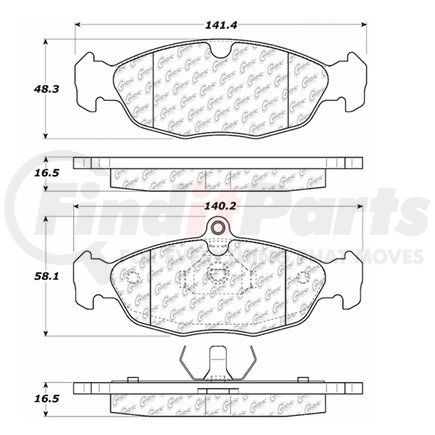 Centric 100.06650 Disc Brake Pad Set OEM Brake Pads