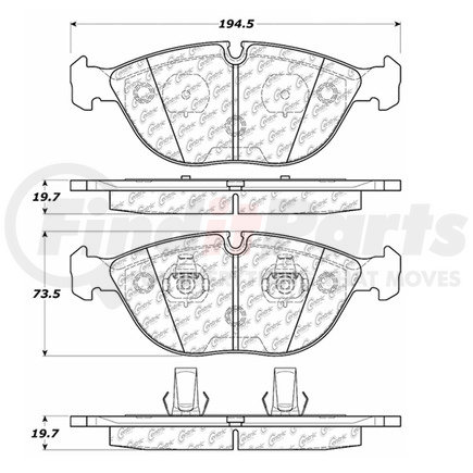 Centric 100.06570 Disc Brake Pad Set OEM Brake Pads