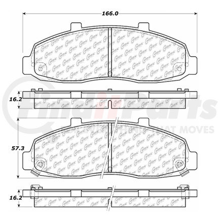 100.06530 by CENTRIC - Posi Quiet Ceramic Brake Pads with Shims and Hardware