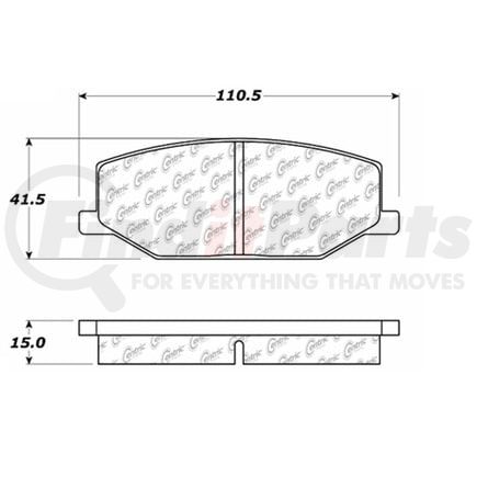 Centric 100.06350 Disc Brake Pad Set Posi Quiet Ceramic Brake Pads with Shims and Hardware