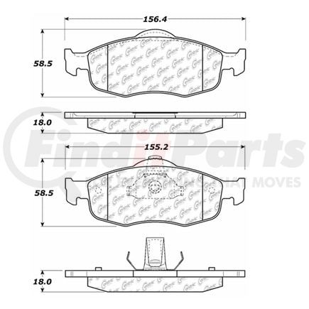 Centric 100.06270 Disc Brake Pad Set OEM Brake Pads