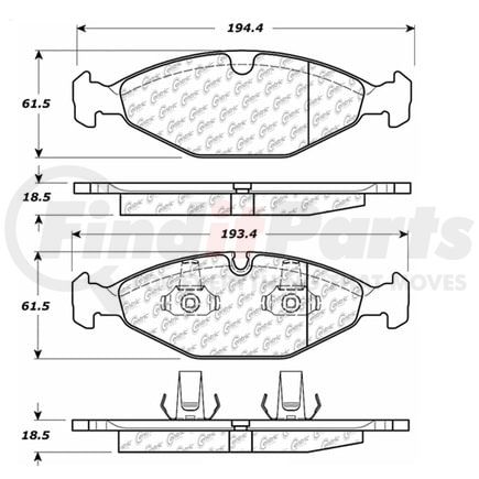 100.06210 by CENTRIC - OEM Brake Pads