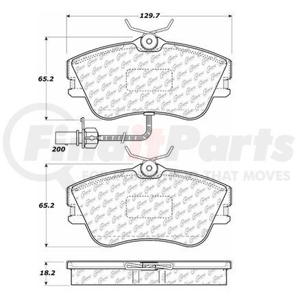 100.06190 by CENTRIC - Posi Quiet Ceramic Brake Pads with Shims and Hardware