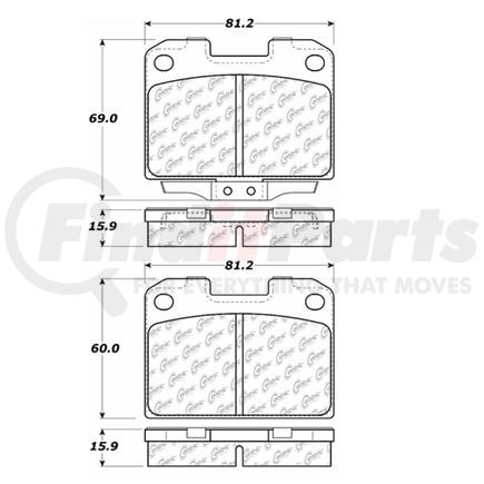 100.06120 by CENTRIC - OEM Brake Pads