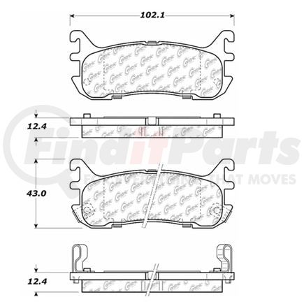100.06170 by CENTRIC - OEM Brake Pads