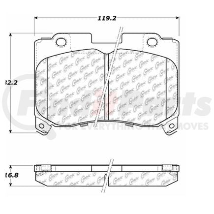 100.06100 by CENTRIC - OEM Brake Pads
