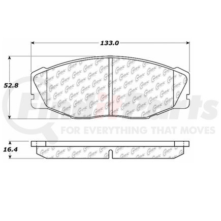 100.05880 by CENTRIC - Posi Quiet Ceramic Brake Pads with Shims and Hardware