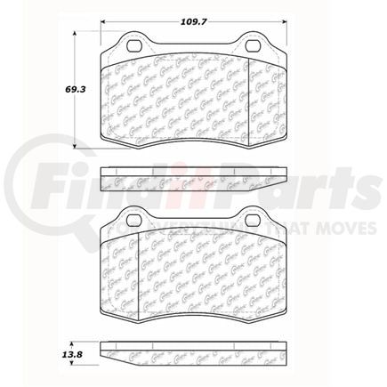 100.05710 by CENTRIC - OEM Brake Pads