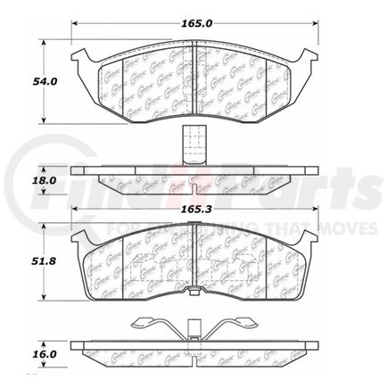100.05680 by CENTRIC - OEM Brake Pads