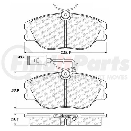 Centric 100.05670 Disc Brake Pad Set OEM Brake Pads