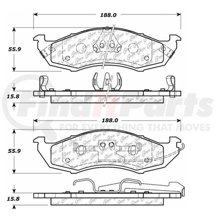 100.05570 by CENTRIC - OEM Brake Pads