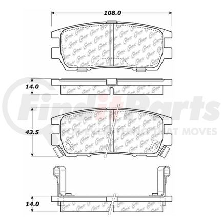 100.05530 by CENTRIC - OEM Brake Pads