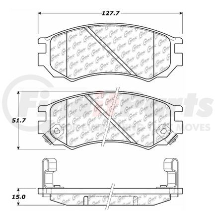 100.05320 by CENTRIC - OEM Brake Pads