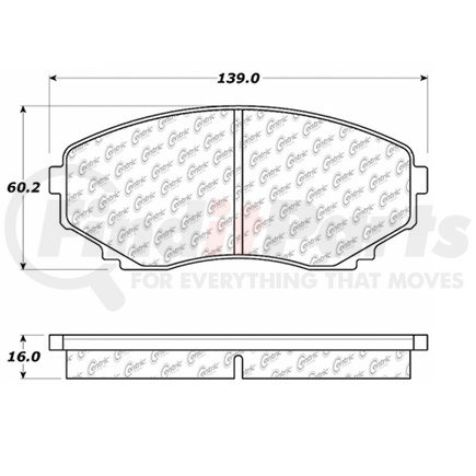 100.05360 by CENTRIC - OEM Brake Pads