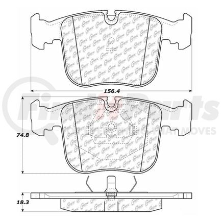 Centric 100.05300 Disc Brake Pad Set OEM Brake Pads