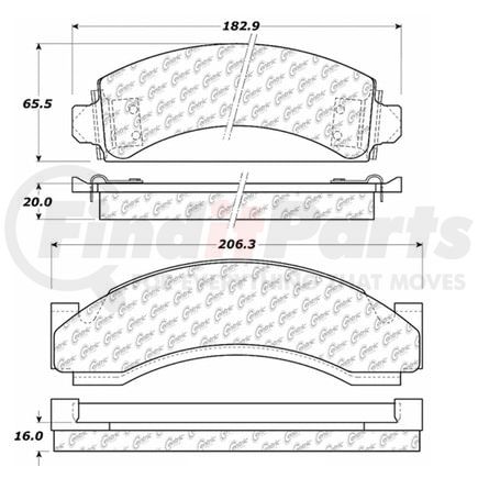 Centric 100.05250 Disc Brake Pad Set OEM Brake Pads
