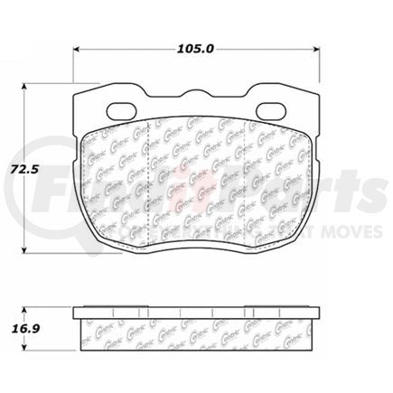 100.05100 by CENTRIC - OEM Brake Pads