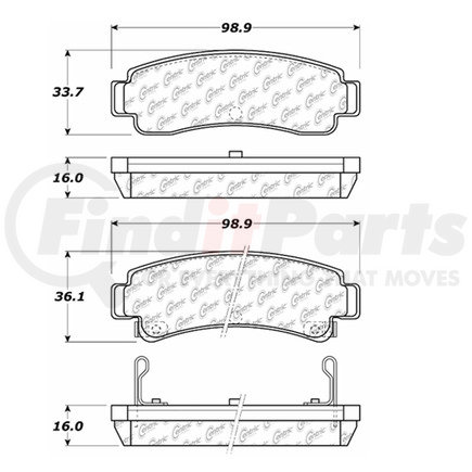 100.05000 by CENTRIC - OEM Brake Pads