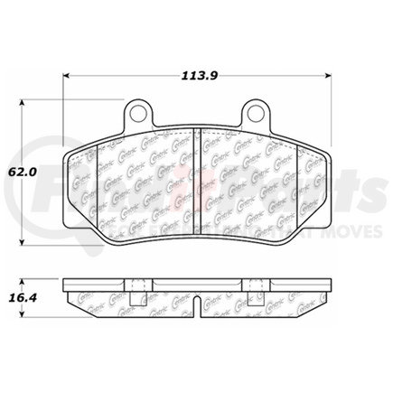 100.04760 by CENTRIC - Posi Quiet Ceramic Brake Pads with Shims and Hardware